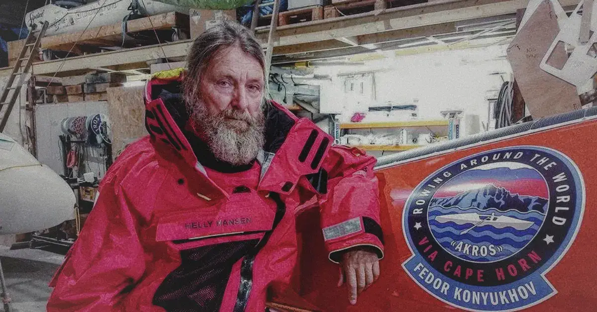 Постер к статье про путешественника Фёдора Конюхова